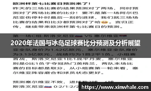 2020年法国与冰岛足球赛比分预测及分析展望